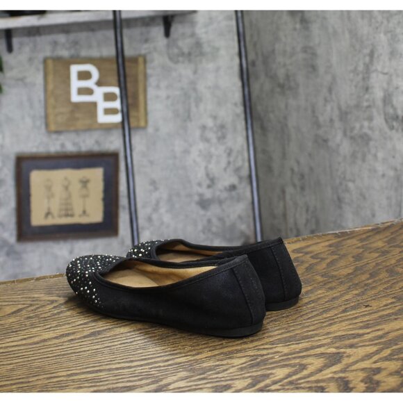 Style And Co. Womens Angelyn Rhinestone Flats 88527671 Black 5.5M - Picture 2 of 6